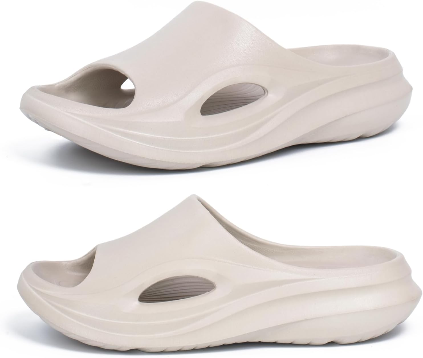 

Мужские сандалии, спортивные шлепанцы с толстой амортизацией, легкие и удобные тапочки из ЭВА с нескользящей подошвой, мягкая летняя пляжная обувь Hormauword, серый