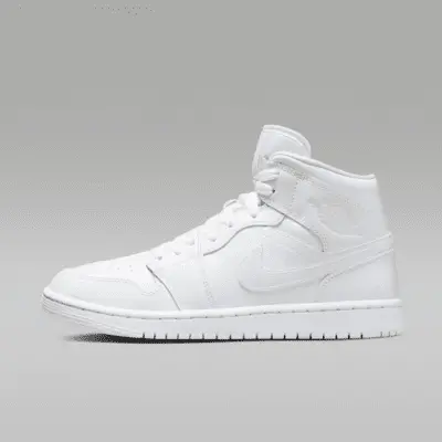 

Кроссовки Jordan Air 1 Mid, цвет White/White/White