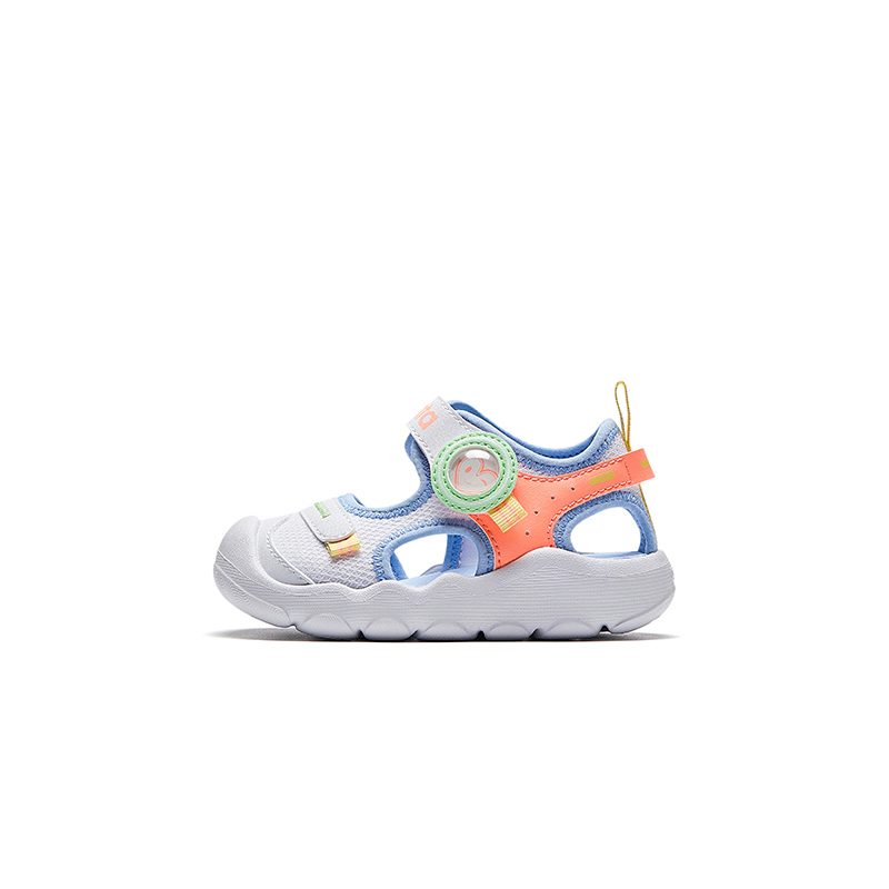 

Дышащие легкие противоударные низкие детские ботинки White Orange Red Infant And Toddler Antakids, Anta белый/Neon оранжевый красный