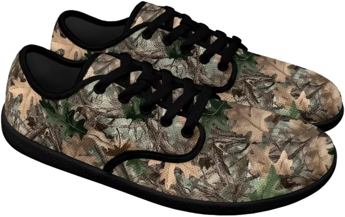 

Мужские кроссовки для ходьбы с широкой пяткой и пальцами, нулевая разница в подошве, минималистичные повседневные, дышащие сетчатые, без шнурков Pointodoor, Camo Hunting