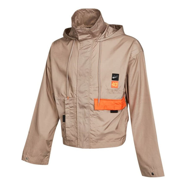 

Куртка Nike KD Swoosh Embroidered Pattern Woven Basketball Jacket Khaki, хаки