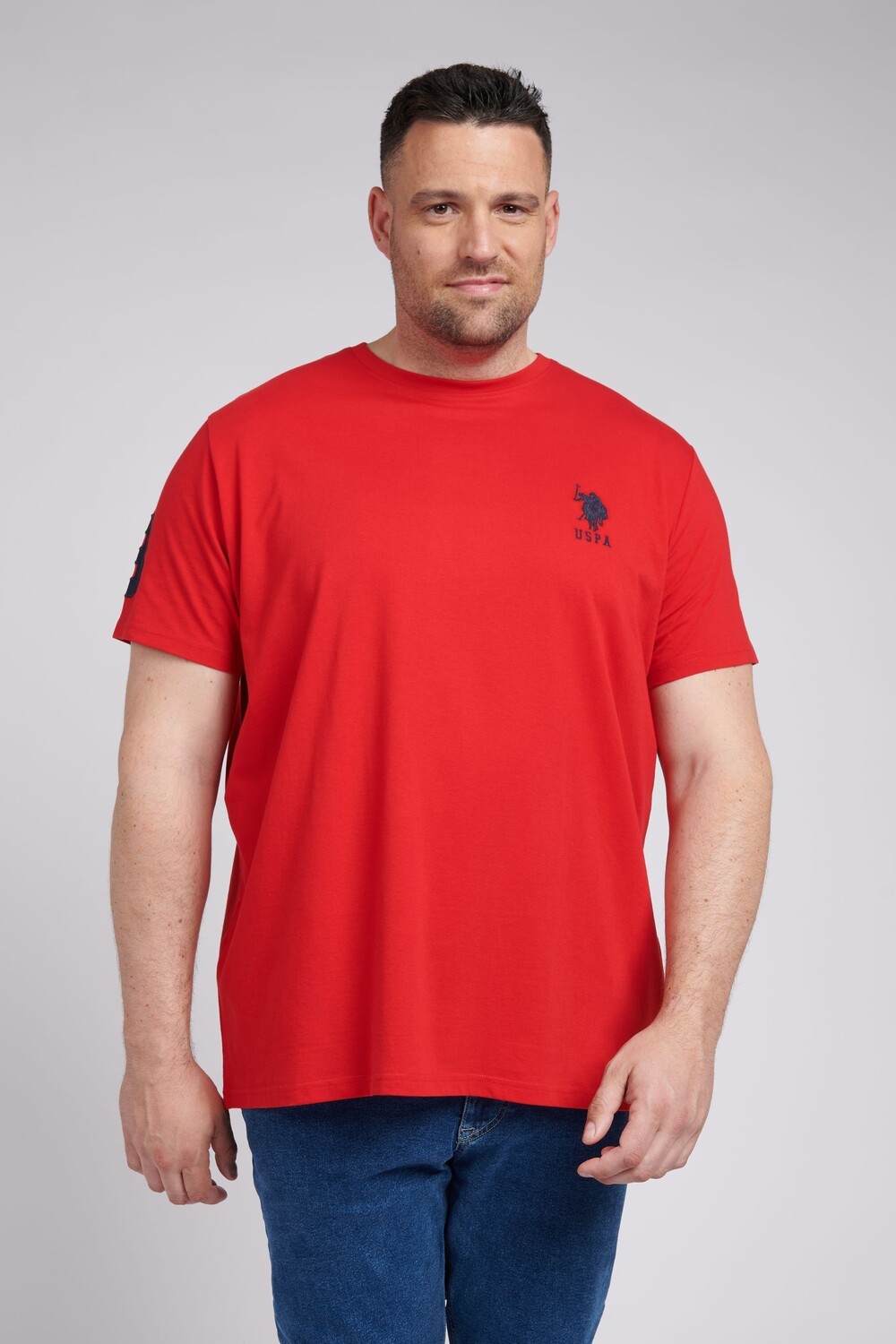 

Мужская футболка «Большой и высокий игрок 3» U.S. Polo Assn, красный