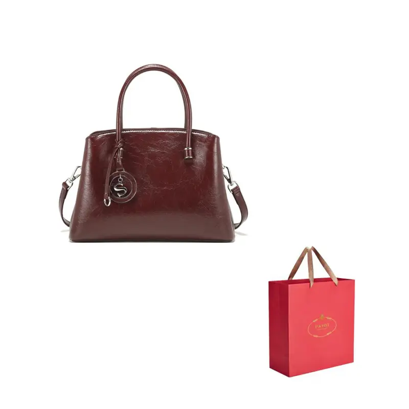 

PAYOT Микрофиберовая искусственная кожаная сумка через плечо, Burgundy