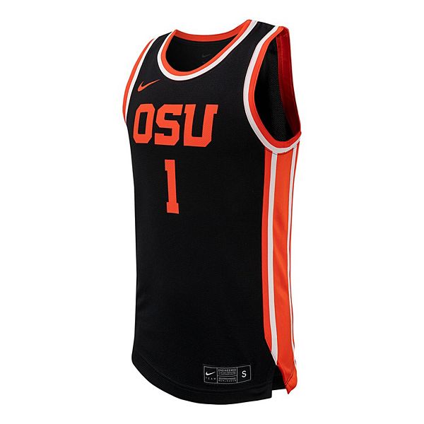 Мужская баскетбольная майка Oregon State Beavers #1 черная Nike — фото 3