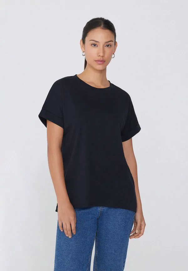 

Базовая футболка mit kimonoaufschlag Tezenis, Black, Черный, Базовая футболка mit kimonoaufschlag Tezenis, Black