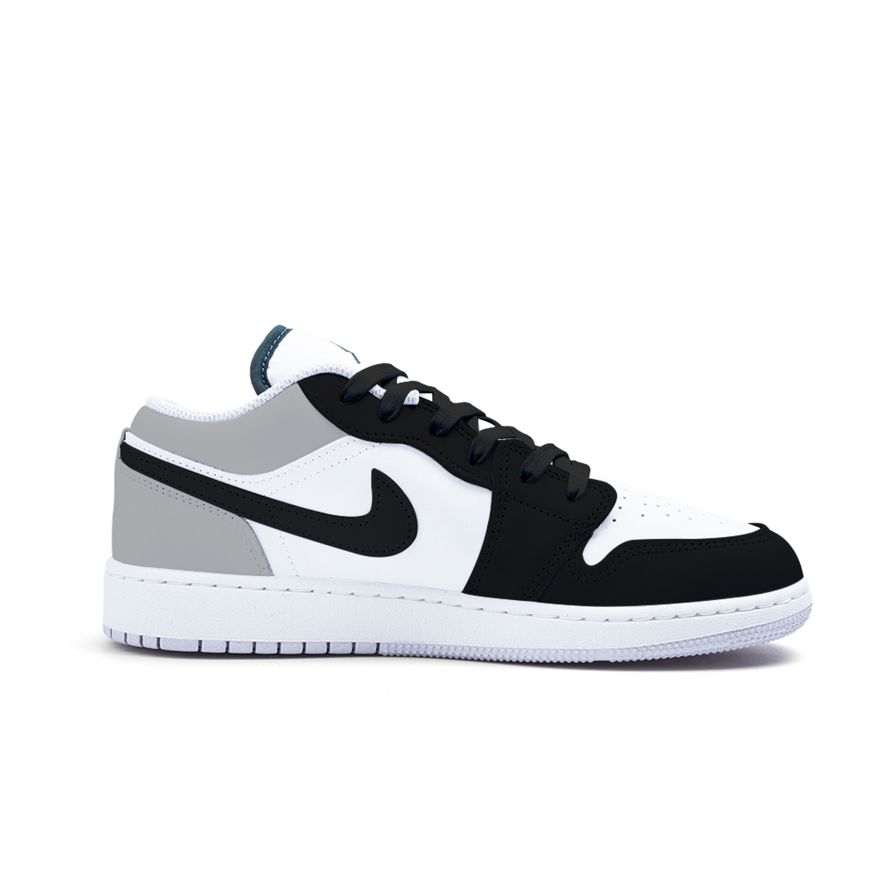 Jordan Air 1 Yasu Spring Valley нескользящие низкие детские баскетбольные кроссовки Black White для подростков — фото 3