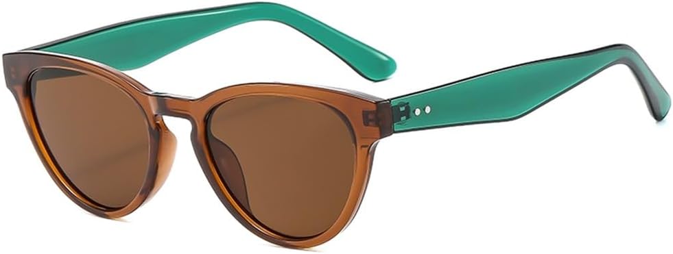 

Солнцезащитные очки в оправе «кошачий глаз» для женщин, ретро-очки с цветными вставками, солнцезащитные очки для мужчин, очки для покупок, повседневной носки, путешествий UJNHGQ, C5