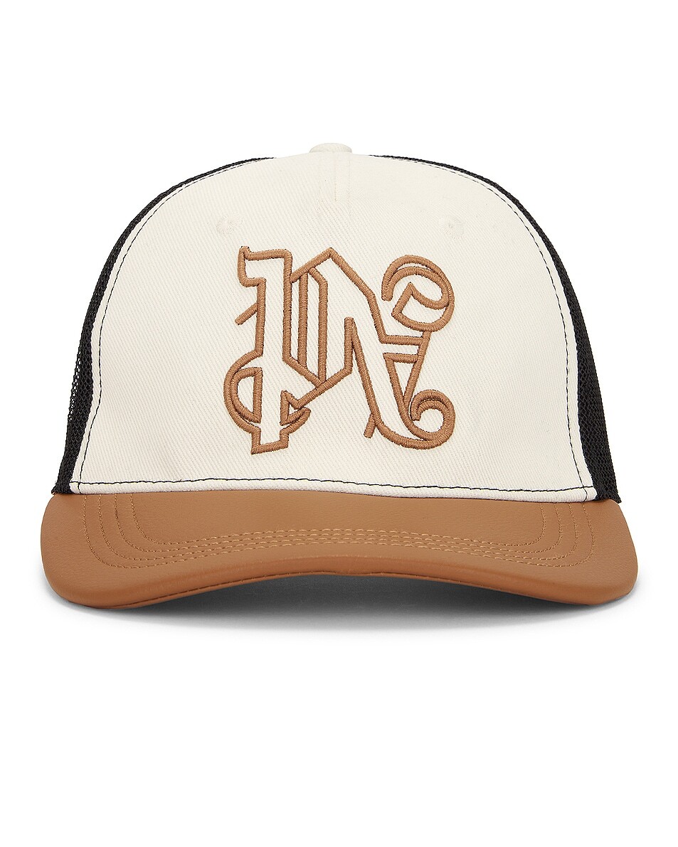 

Шапка Palm Angels Trucker, цвет Beige & Off White