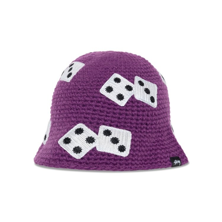 

Панама Stussy Dice Knit Bucket Hat, фиолетовый