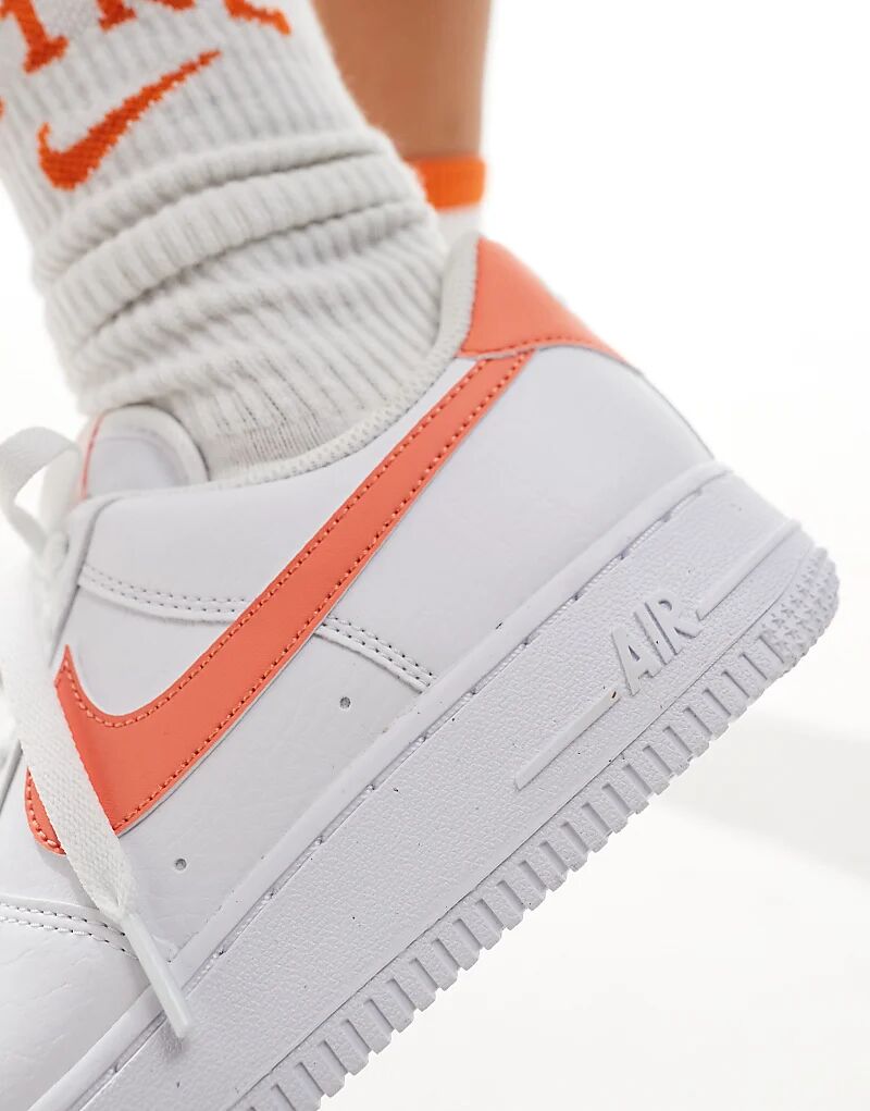 Кроссовки Air Force 1 '07 NN белого и розового цвета Nike — фото 2