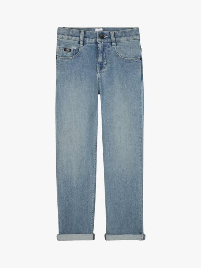 

Детские повседневные брюки из денима с хлопком HUGO BOSS