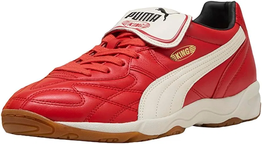 Кроссовки мужские PUMA King Indoor, красный/ Frosted Ivory — фото 2