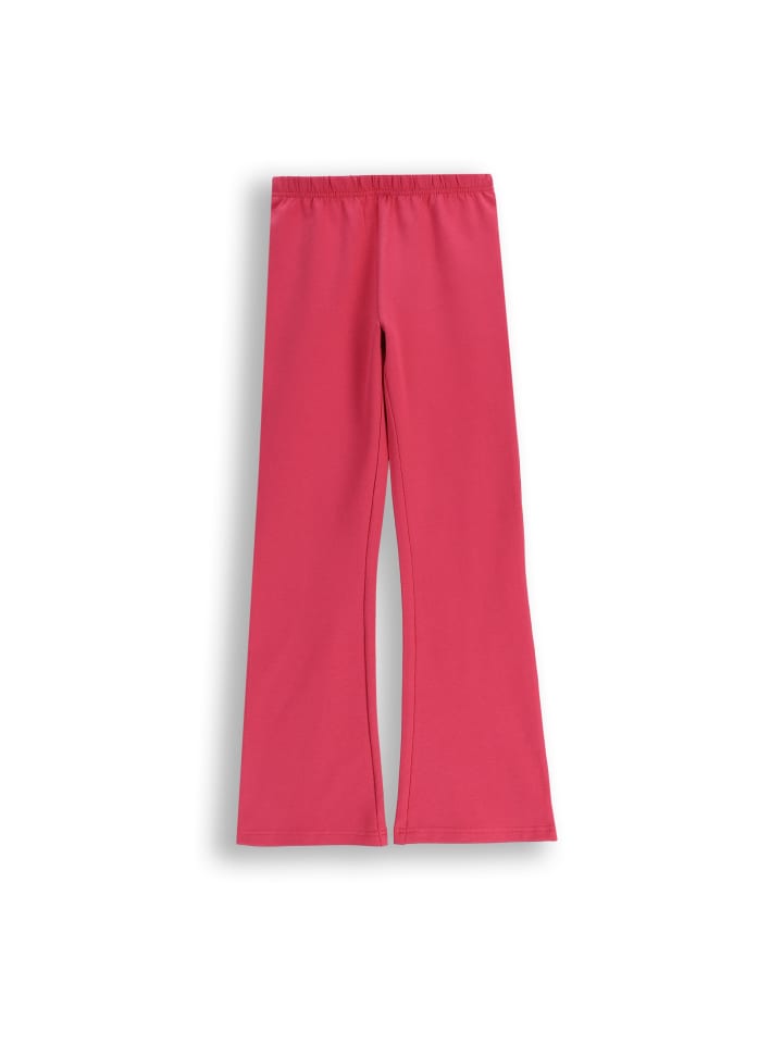 

Леггинсы-клеш с удлиненными штанинами розового цвета MOKIDA