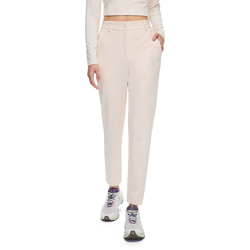 

ANTA Чемпион All Weather Series вязаные спортивные штаны женские Fish Belly White