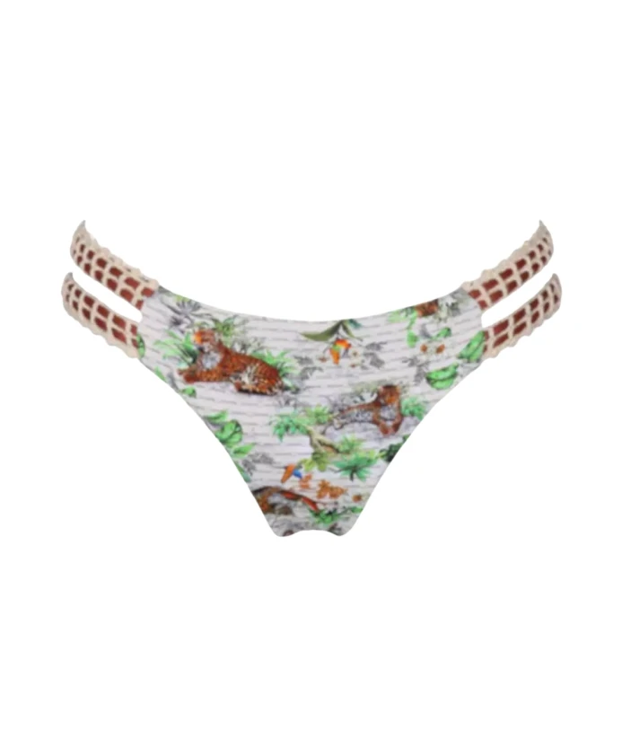 

Двусторонние трусики от бикини с тигровым принтом Del Maar, мультиколор