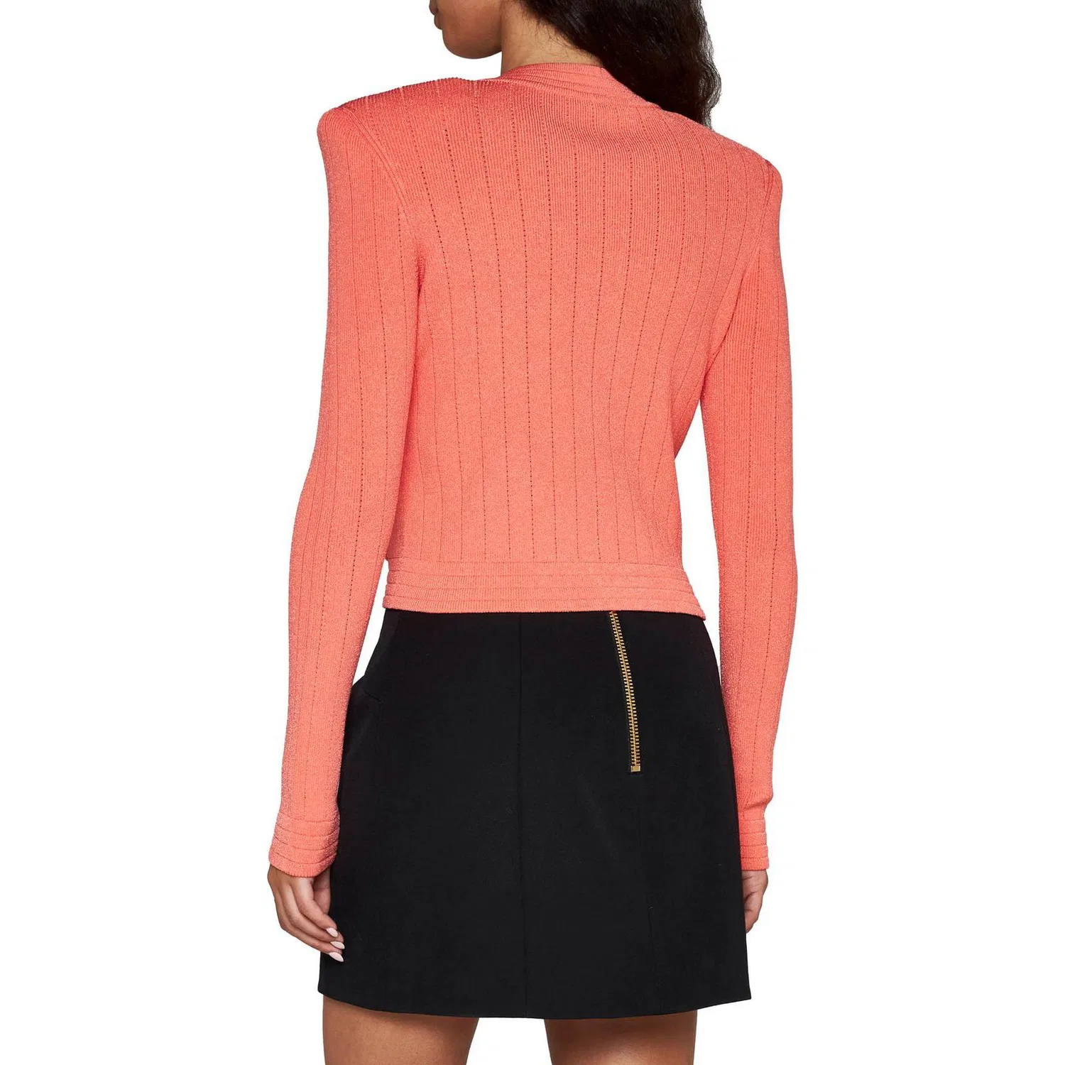 Кардиган трикотажный BALMAIN Salmon Pink — фото 4