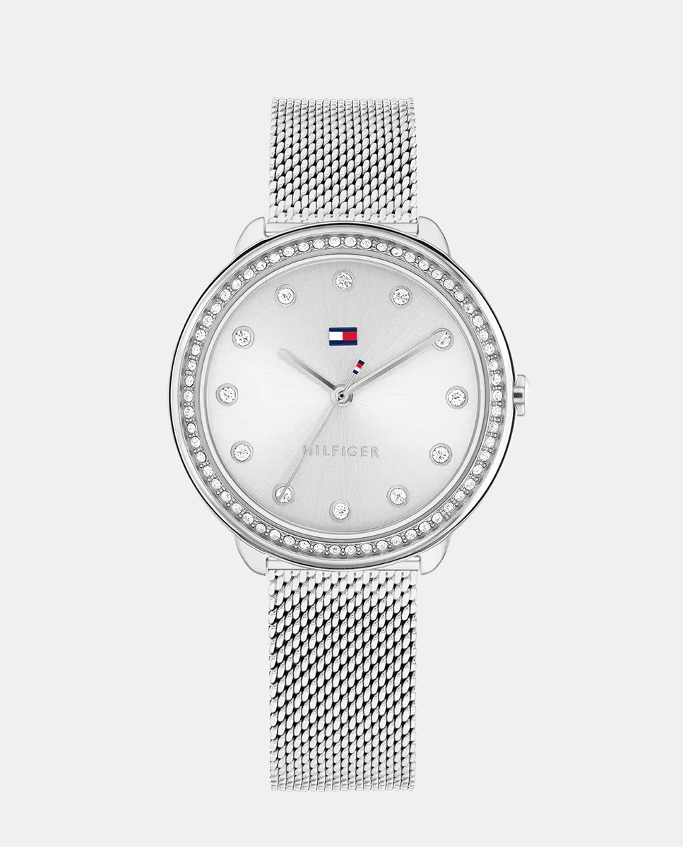 

Женские часы Demi 1782698 со стальной сеткой Tommy Hilfiger, серебрянный