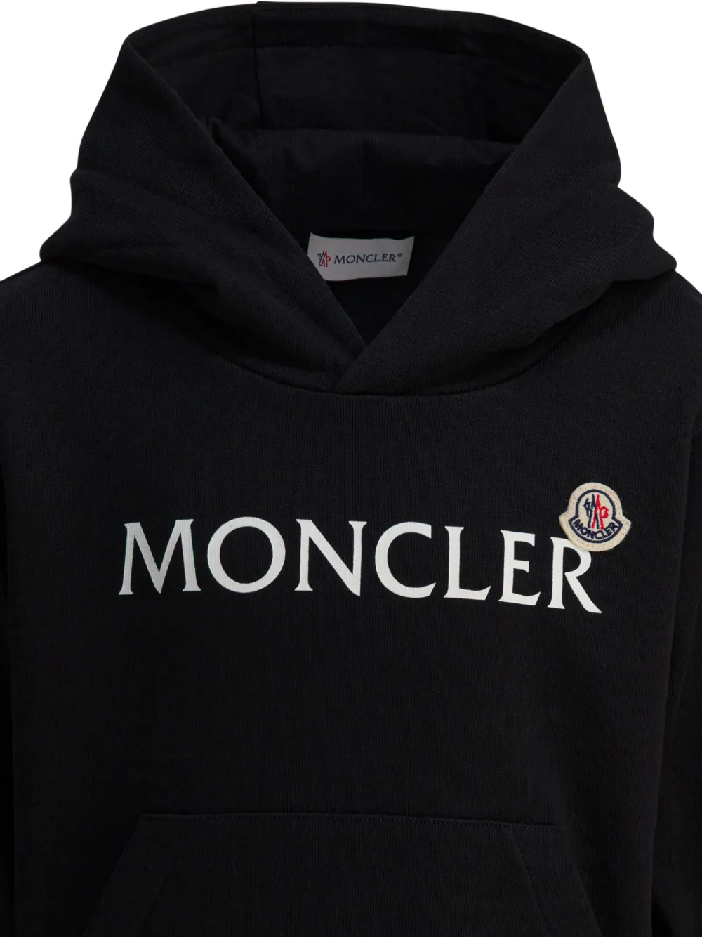 Худи с нашивкой-логотипом Moncler Enfant, черный — фото 3