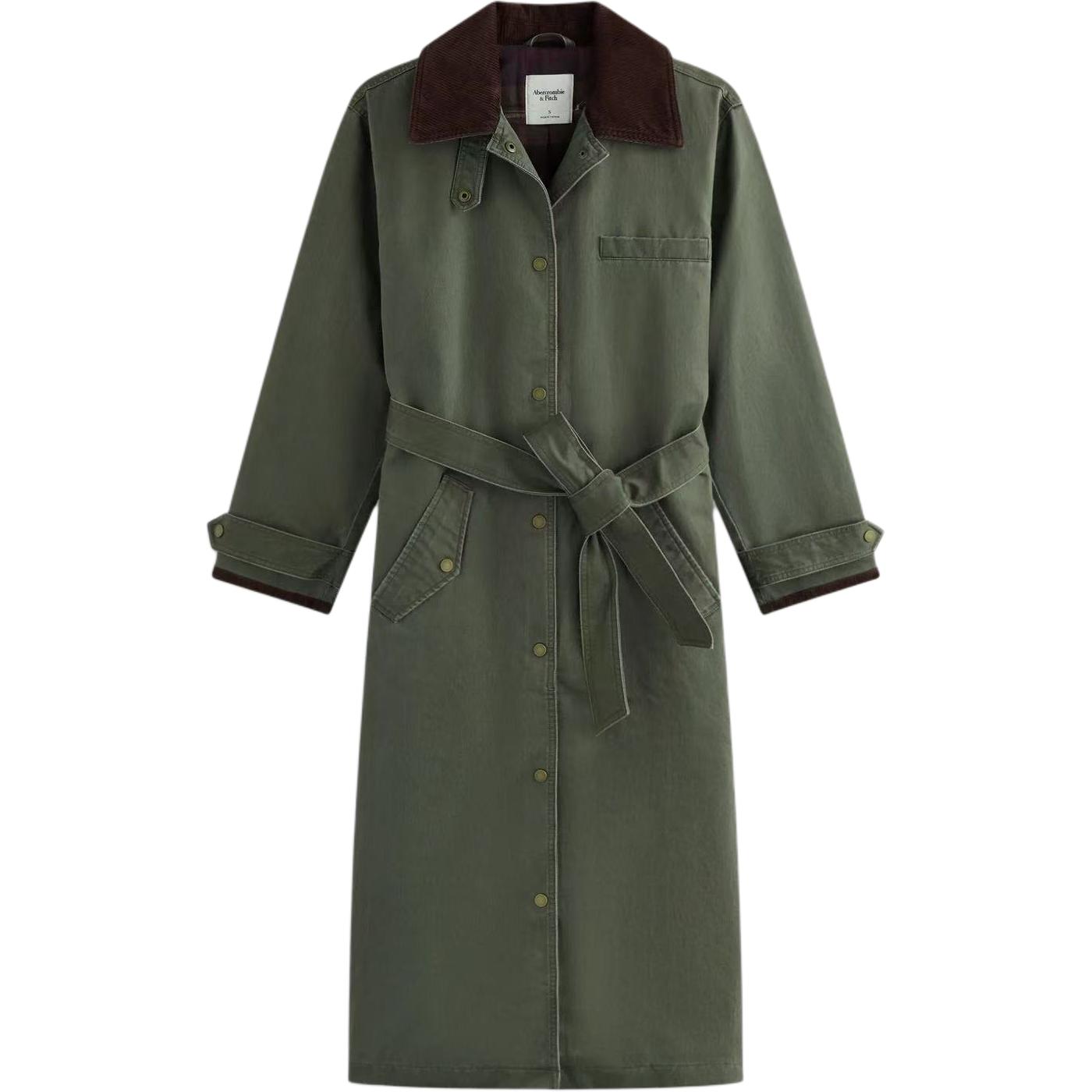 

Тренчкот женский Abercrombie＆Fitch, зеленый