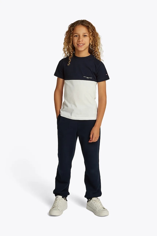 

Детская хлопковая футболка Tommy Hilfiger, черный