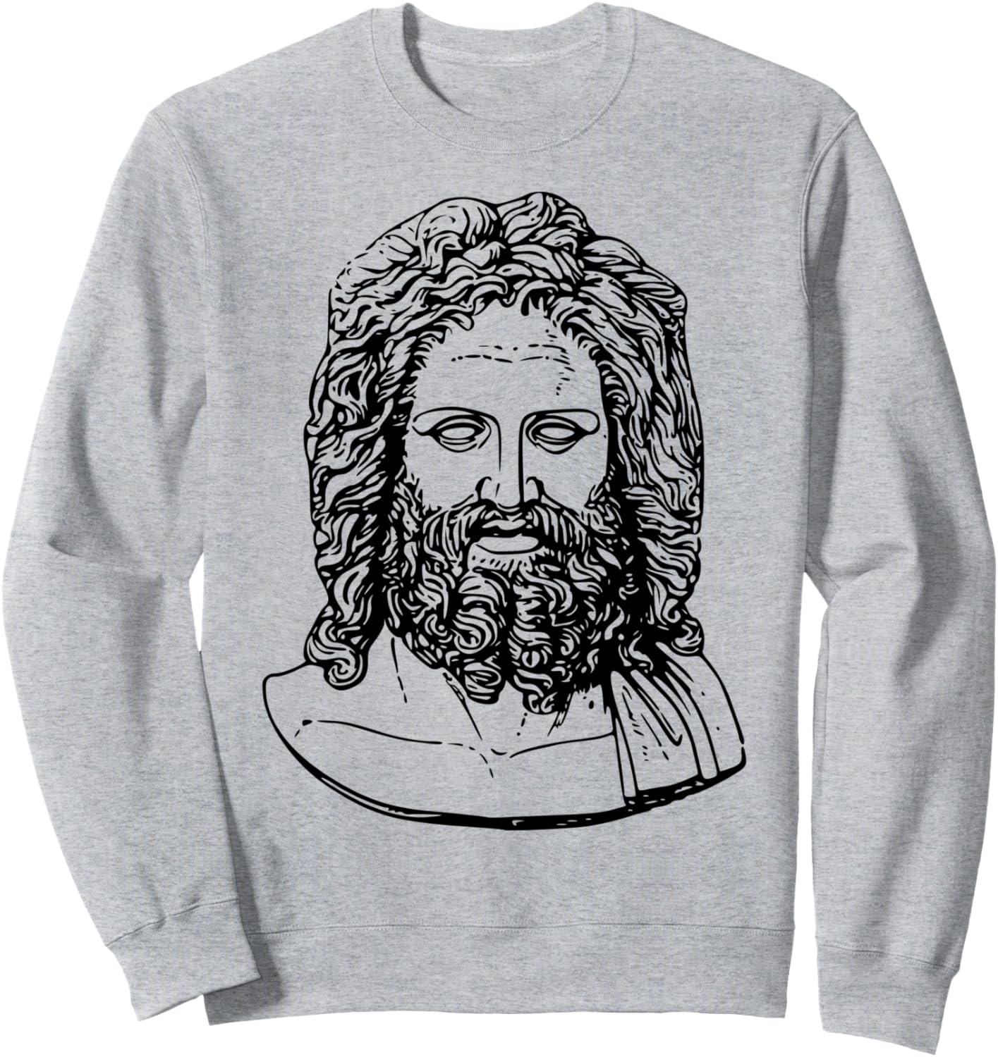 

Зевс Древнегреческая история Миф Бог Религиозная толстовка Zeus Tees, серый