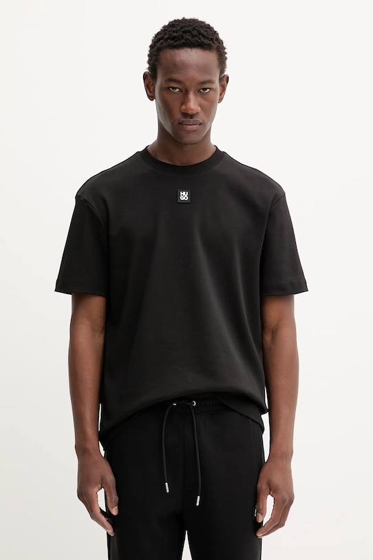 

Хлопковая футболка dalile HUGO, черный