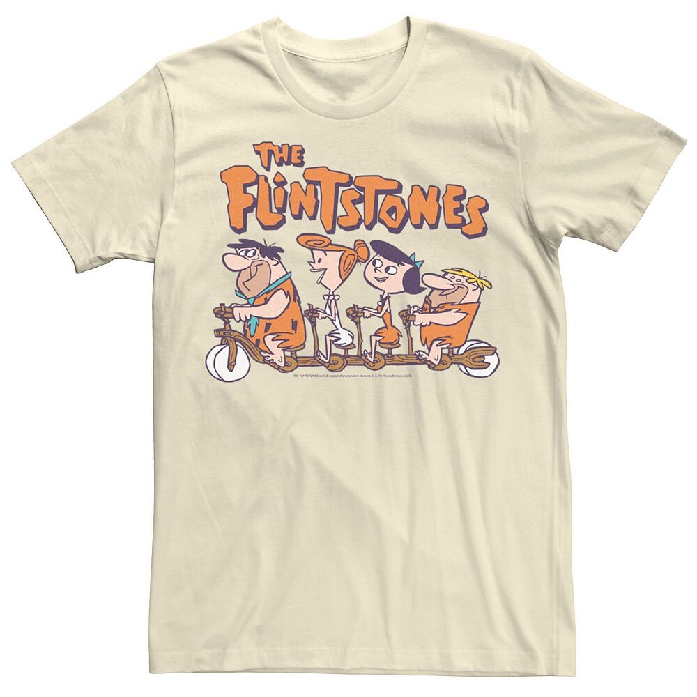 

Мужская футболка The Flintstones Fred & Friends Bike Ride Licensed Character, цвет Natural