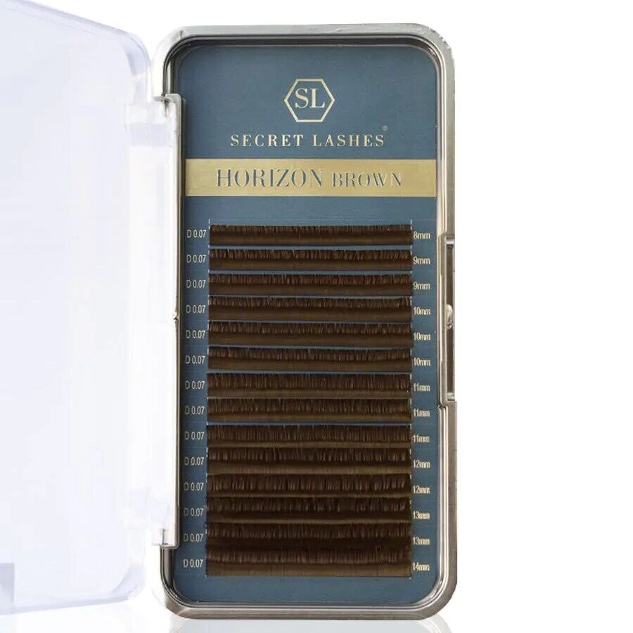 

Secret Lashes Horizon Brown Mix D, 0,07, 8-14 мм