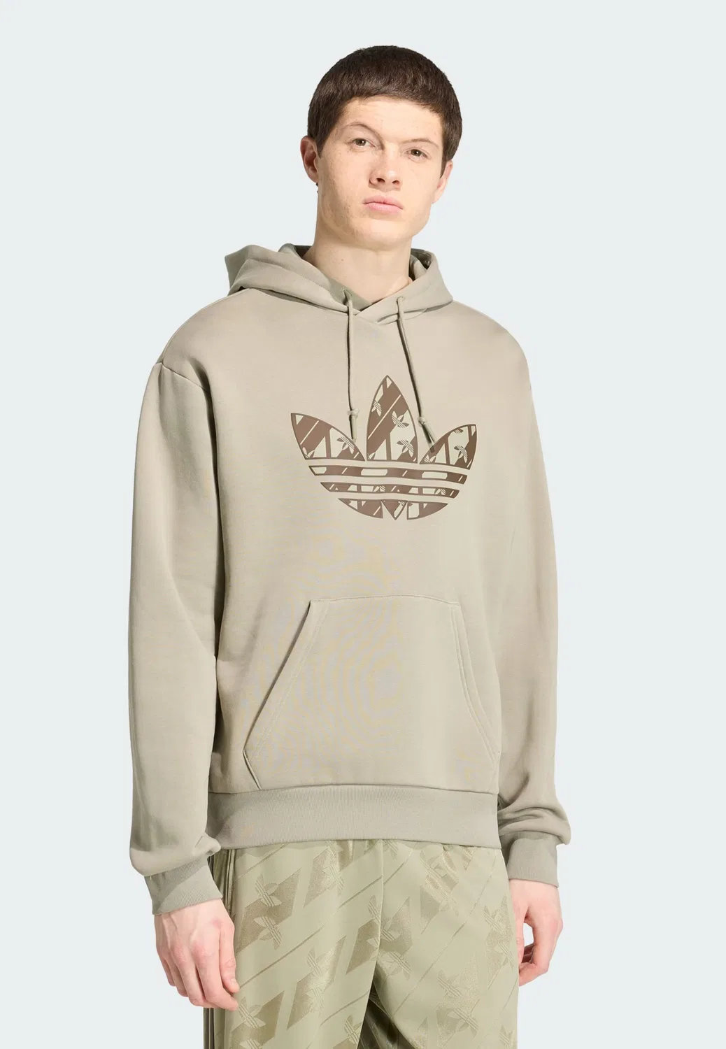 Толстовка Adidas Originals темно-бежевого цвета — фото 2