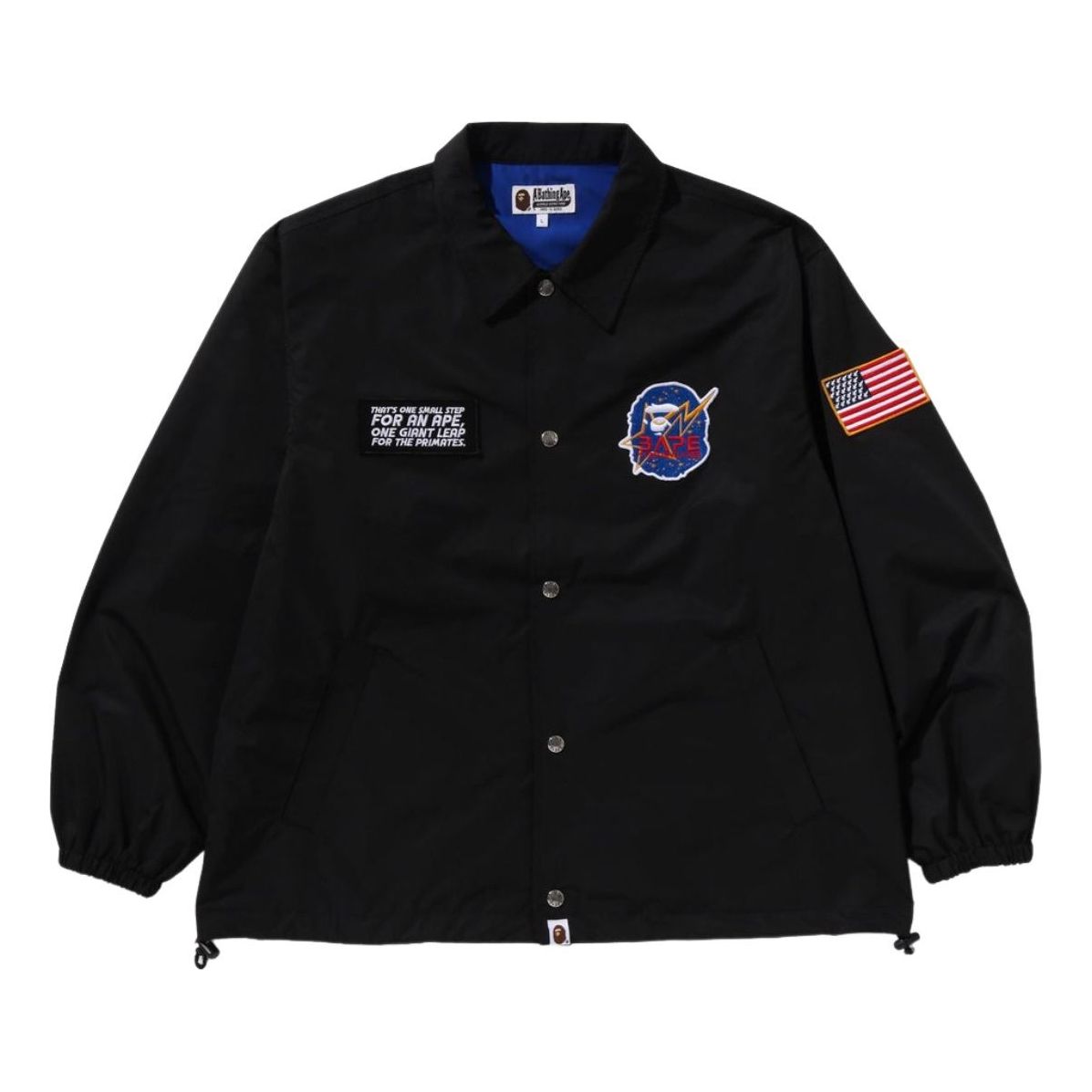 

Куртка-бомбер A Bathing Ape Space Ape свободного кроя, цвет «черный»