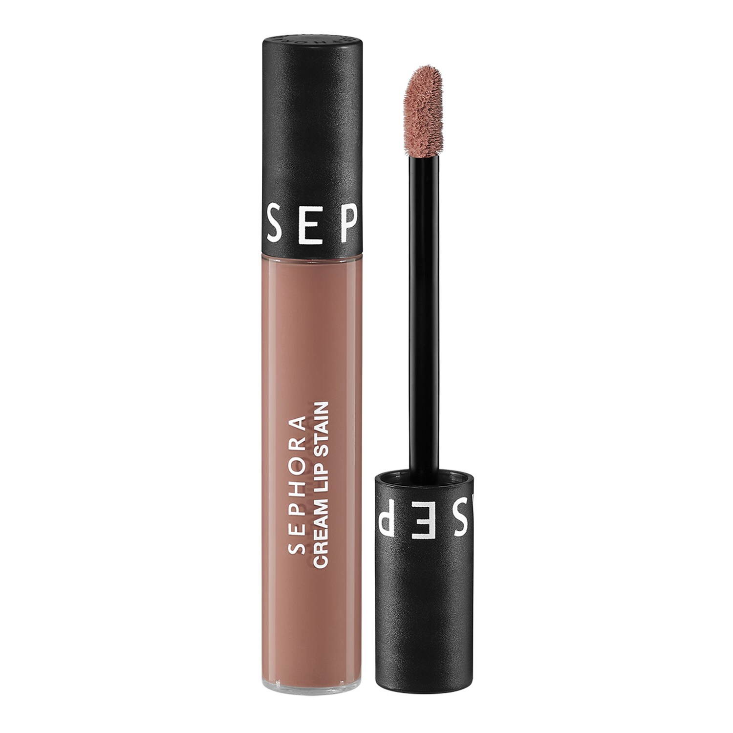 

Жидкая матовая помада Cream Lip Stain - Samtiger kussechter Lippenstift Sephora Collection, 120 Soft mocha (5 ml)