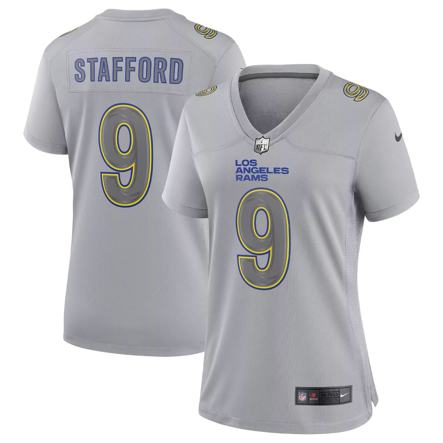 

Женское джерси Nike Matthew Stafford Grey Los Angeles Rams Atmosphere Fashion Game Джерси Nike