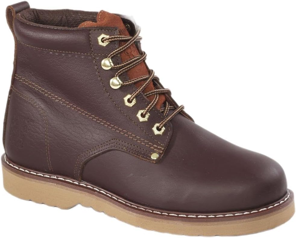 

Кожаные ботинки Rhino 61M28 с плоским носком, 15 см - коричневые