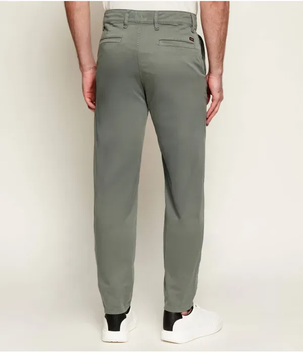 Брюки чинос tapered fit Boss Orange, зеленый — фото 4