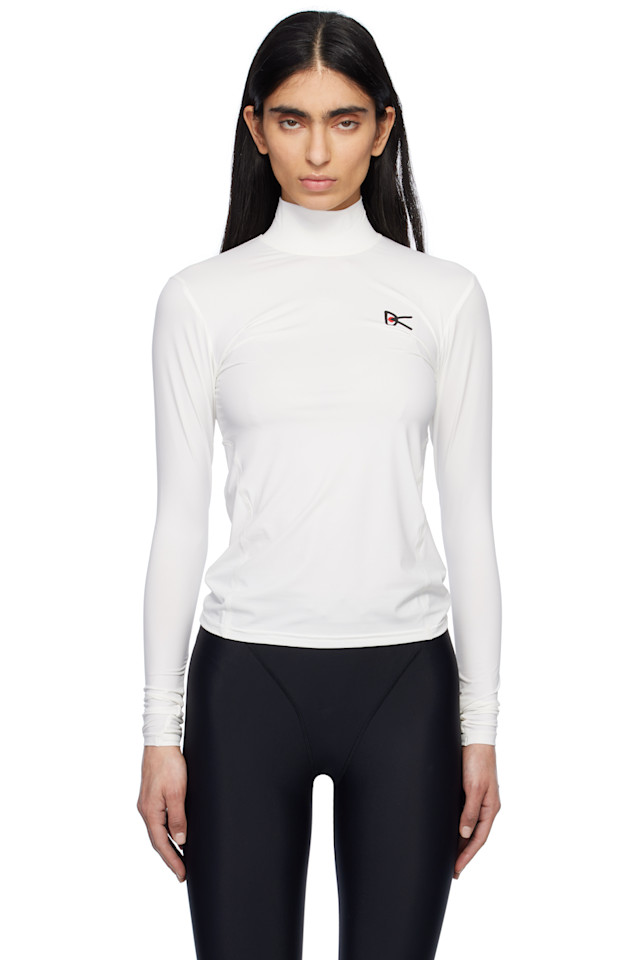 

Длинный рукав, панельный майковый спортивный топ District Vision, белый