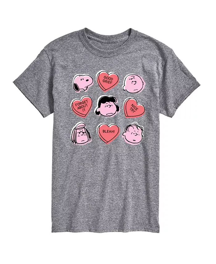 

Футболка мужская с коротким рукавом Peanuts Candy Hearts AIRWAVES, серый