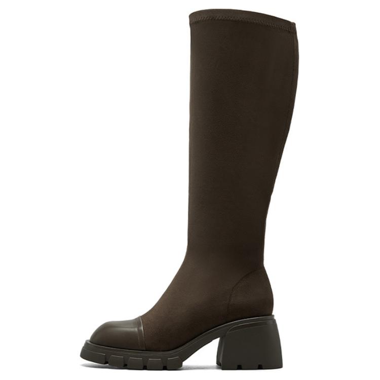NINE WEST Женские высокие сапоги 6,5 см — хаки кофе, цвет Khaki Coffee
