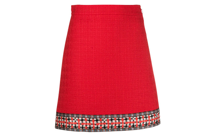 

Юбка кожаная женская Gucci, красный