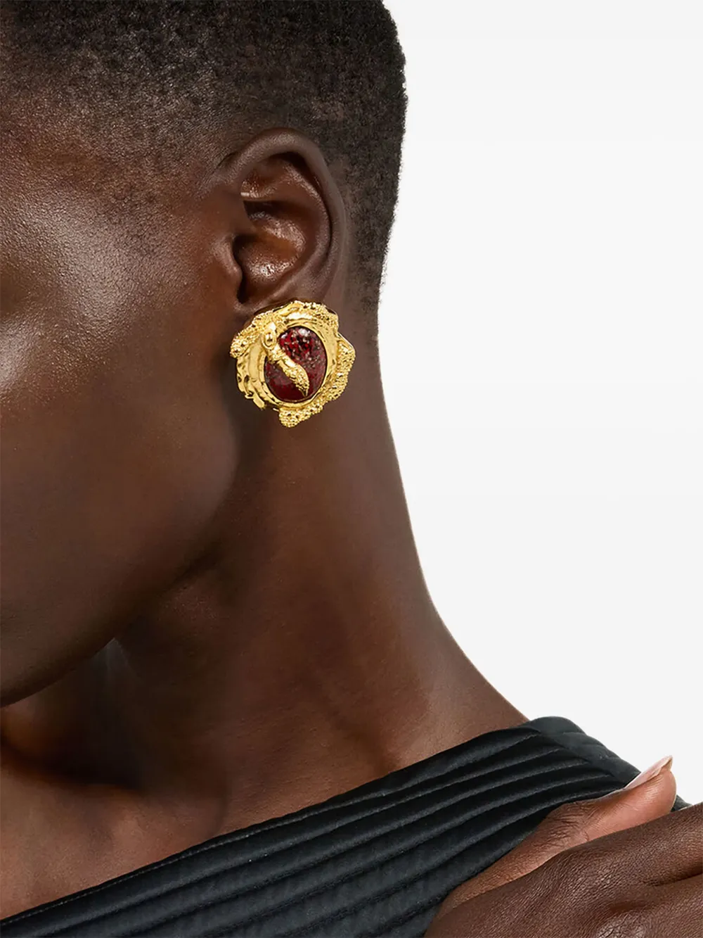 

Фактурные серьги Roberto Cavalli, золотой