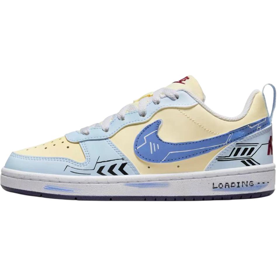 

Nike Court Borough Light Blue Terminal, синтетическая кожа, противоскользящая подошва, амортизация, износостойкость, низкий силуэт