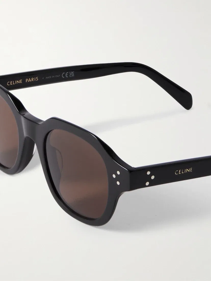 Квадратные ацетатные солнцезащитные очки CELINE EYEWEAR, черный — фото 4