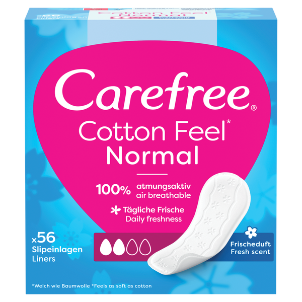 

Гигиенические прокладки, 56 шт./1 упаковка. Carefree Cotton fresh