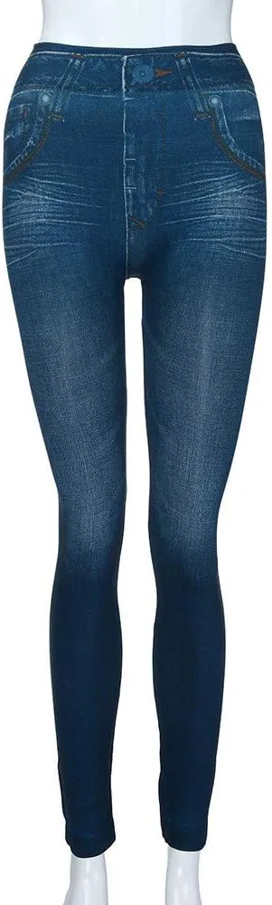 Джинсы леггинсы Women's Denim Print, Blue — фото 3