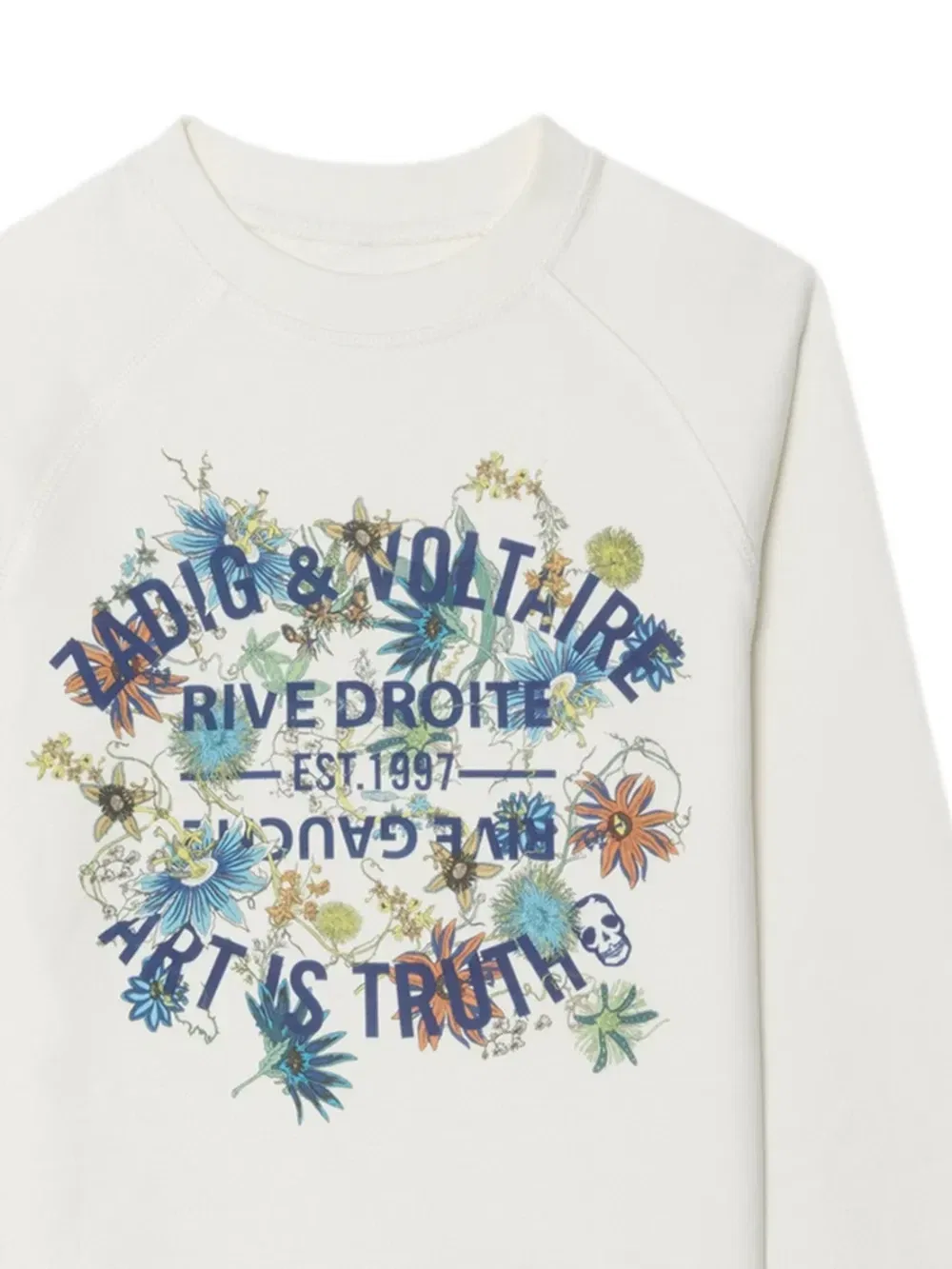 Толстовка с круглым вырезом и цветочным принтом Zadig&Voltaire, белый — фото 2