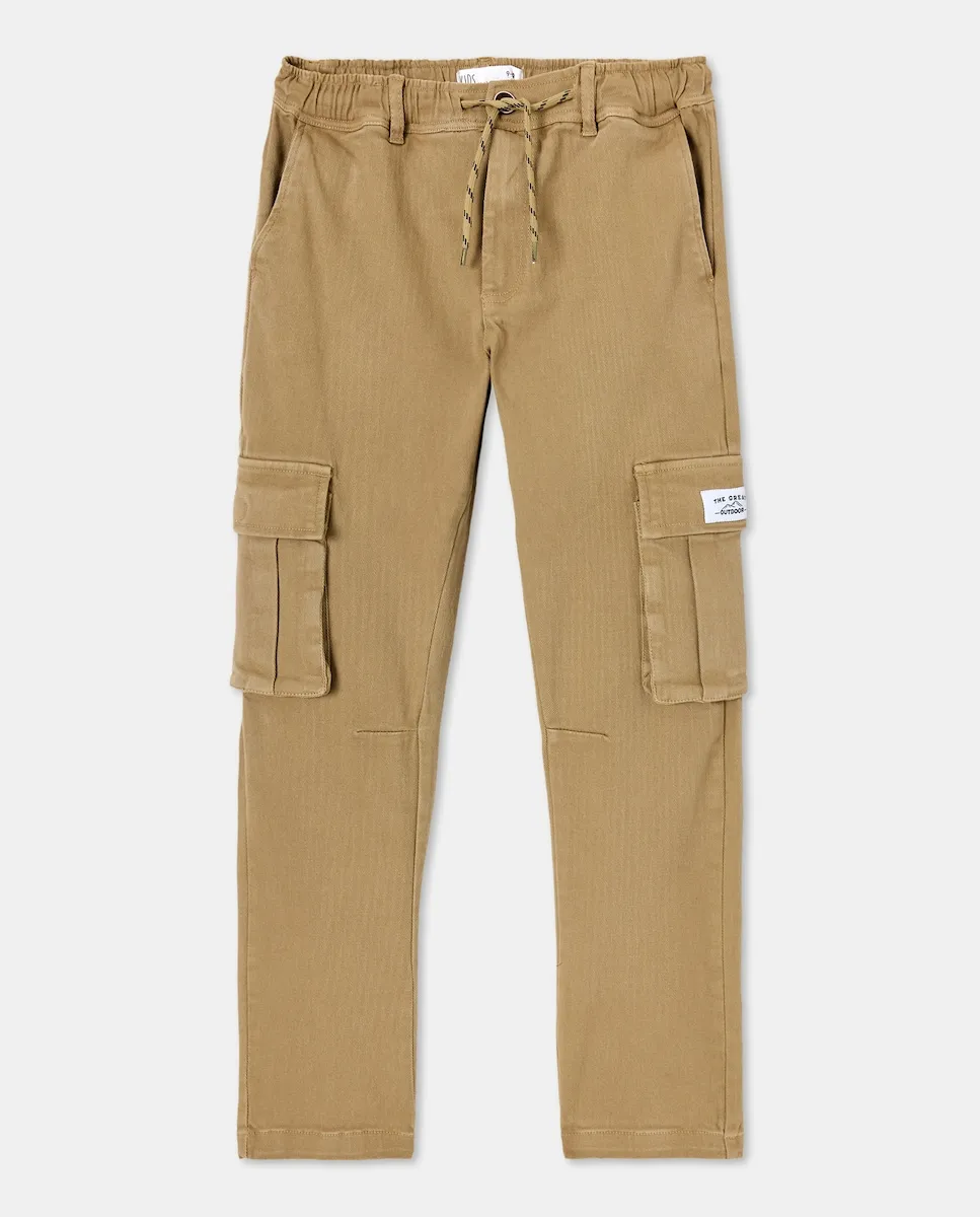 

Детские карго-штаны с резинкой Kids El Corte Inglés, песочный