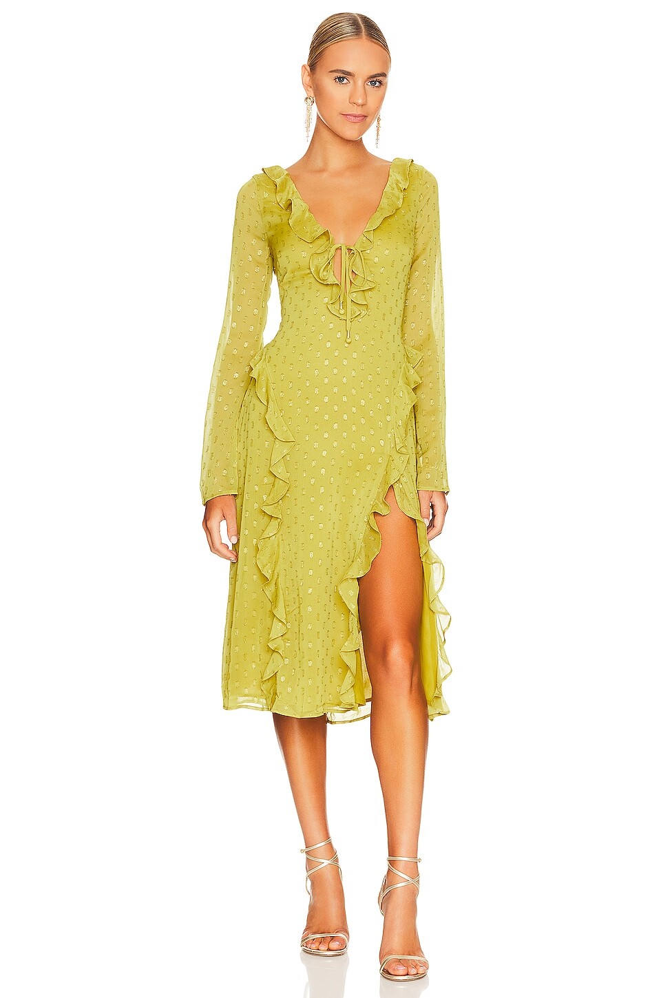 

Платье миди Tularosa Hallie, цвет Sage Green