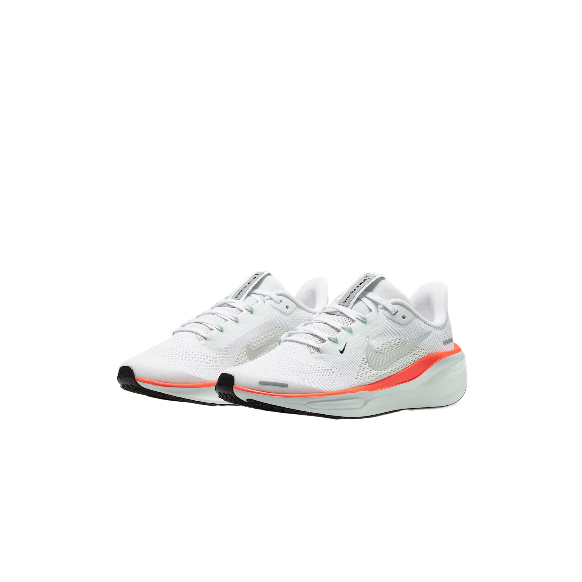 Nike Детские кроссовки Pegasus 41, белые с оттенком зеленого, темно-красные, металлик, серебристые, для подростков — фото 4