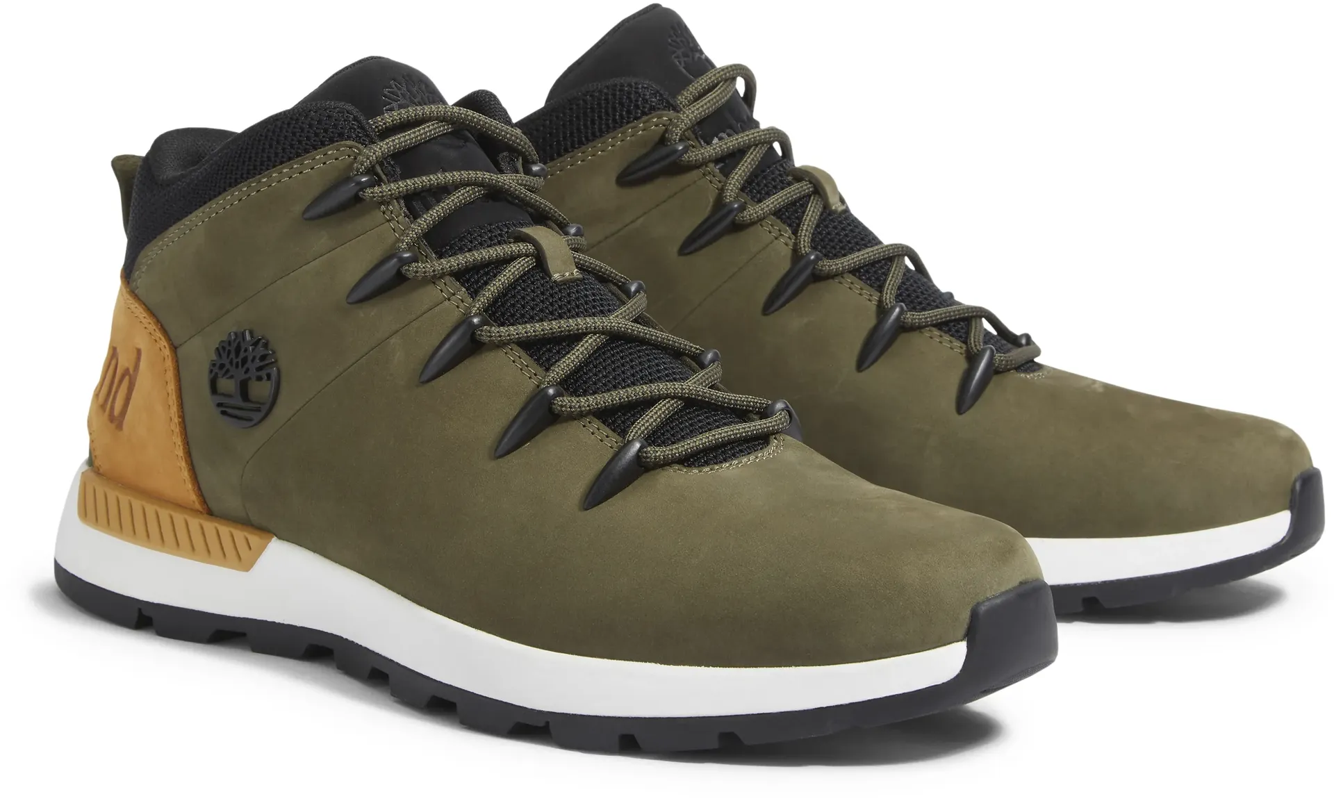 Мужские ботинки Timberland SPRINT TREKKER с логотипом на шнуровке, зеленый — фото 2