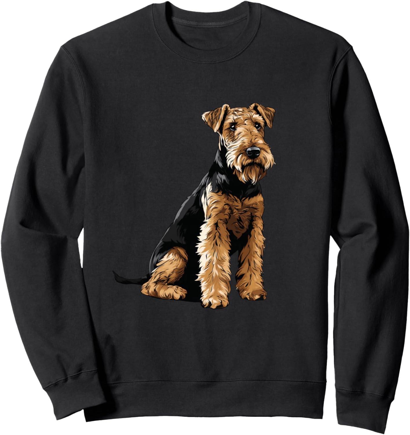 

Толстовка с изображением собаки породы эрдельтерьер Whyitsme Design, черный