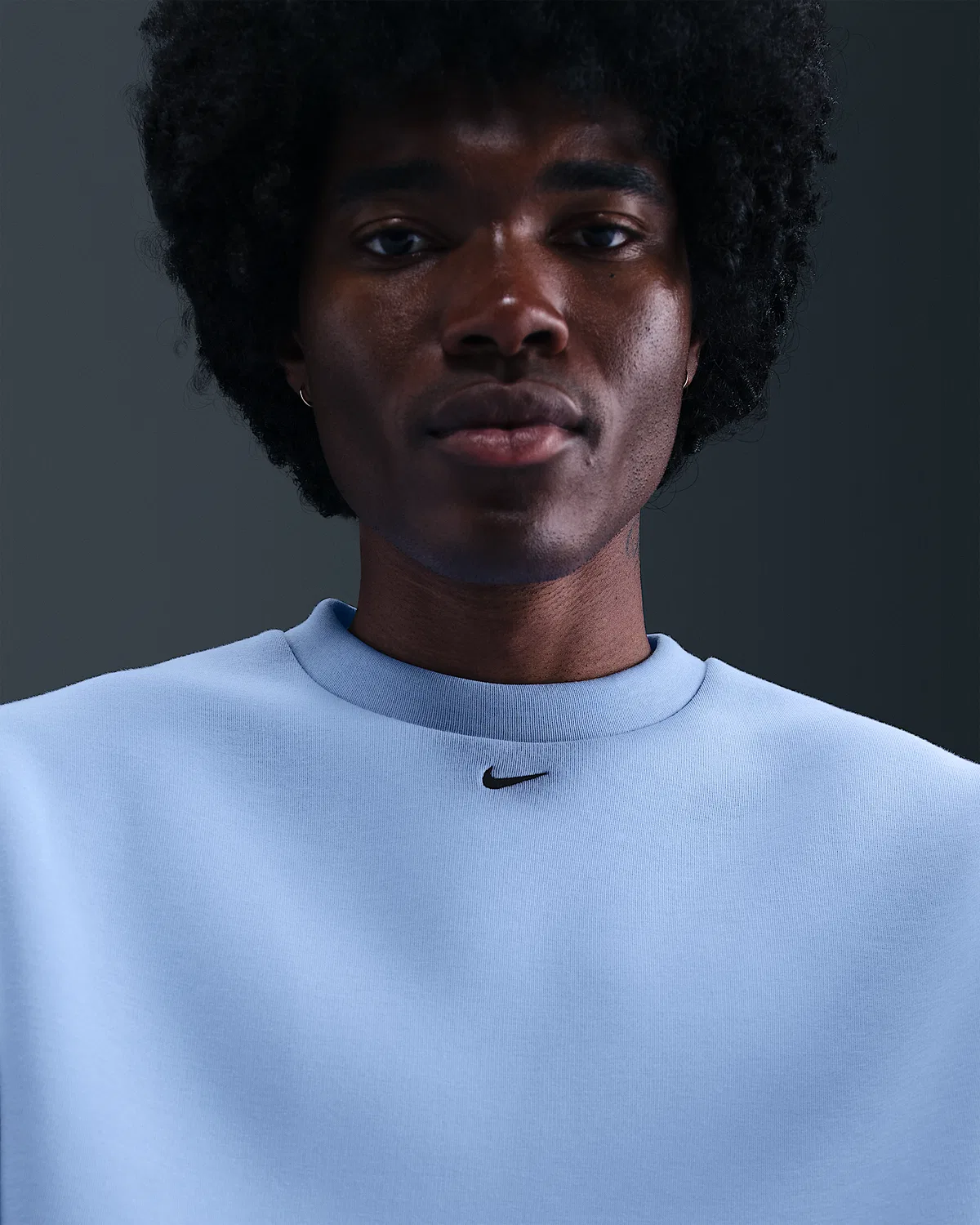 Мужское флисовое худи свободного кроя Nike Tech, Aluminum/Black — фото 3